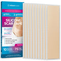 10 Pack Silicone Sheets For Scars, Post Surgery, Tummy Tuck, C-Section Recovery, Keloid Bump Removal, Stretch Marks Removal, Face Acne, Silicone Tape For Scars, Silicone Scar Sheets, (6 X 1.6 )