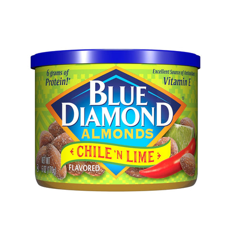 Blue Diamond Almonds, Classic Blueberry Flavored Sweet Snack Nuts, Non-GMO, Kosher, and No Gluten Ingredients or Artificial Flavors, Great size for On-the-go, Lunch, Adults and Kids, 6oz Can