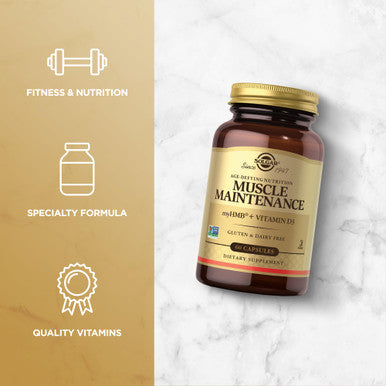 Solgar Muscle Maintenance Age-Defying Nutrition For Men & Women Support Muscle Mass With Hmb ( -Hydroxy methylbutyrate) And 125% Daily Value Of Vitamin D Soy And Gluten Free 20 Servings