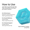 Create Creatine Monohydrate Gummies for Men & Women Boost Focus Strength and Endurance Anti-Melting Formula Vegan Gluten-Free Non-GMO 1.5g of Creatine per Gummy (Blue Raspberry 90 ct)
