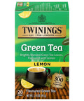 Twinings Lemon & Ginger, Caffeine-Free Herbal Tea Bags, 100 CT Box (1 Pack) | Spicy & Tangy, Ginger, Lemon Peel, Lemongrass, Blackberry Leaves, Soothe Digestion, 100 Foil Lined Individually Wrapped Bags