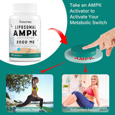 Liposomal Ampk Activator 2000 Mg - High Bioavailability Berberine Hcl,Dim,Milk Thistle,And Cinnamon Bark Capsule 6-In-1 Ampk Supplements For Antioxidant Support And Cellular Regulation, 60 Softgels