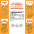 Vitamin C 1000mg Capsules with Zinc Rose Hips Bioflavonoids Immune Support Supplement with 10x The Power of Vitamin C Shortens Lessens Symptoms Equal to 10 Oranges 120 Capsules