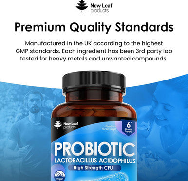 Lactobacillus Acidophilus Supplements 365 Tablets High Strength - Digestive & Gut Health Supplements Lactobacillus Live Cultures For Gut Health - Vegan, Gmo-, Gluten-, Gmp, Uk Made