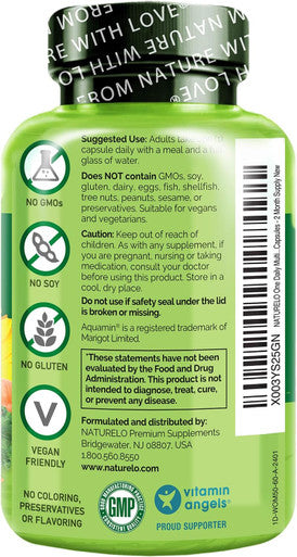 Naturelo One Daily Multivitamin For Women 50+ (Iron Free) - Menopause Support For Women Over 50 - Whole Food Supplement - Non-Gmo - No Soy - 60 Capsules - 2 Month Supply