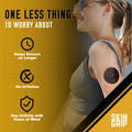 Skin Grip MAX Adhesive Patches for style Libre (10-Pack) Non-Fraying Extreme CGM Tape Continuous Glucose Monitor Protection(Black)