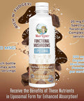 Maryruth Organics Mushroom Mushroom Supplement Mushroom Liquid Vitamin Reishi Mushroom Supplement for Immune Support Turkey Tail Vitamin for Stress Relief Vegan Non-GMO Gluten 15.22 Fl Oz
