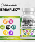 Oregano Oil Garlic Extract Olive Leaf Black Seed Oil Supplement