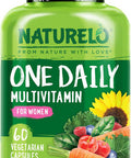 Naturelo One Daily Multivitamin For Women - Energy Support - Whole Food Supplement To Nourish Hair, Skin, Nails - Non-Gmo - No Soy - Gluten - 60 Capsules - 2 Month Supply