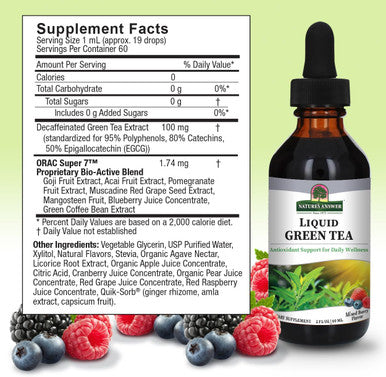 Nature'S Answer Green Tea with Orac Berry Flavor 2-Fluid Ounces