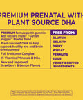 Natures Way Alive! Complete Premium Prenatal Gummy Multivitamin, High Potency Folate, Plant-Based DHA, Vegetarian, Strawberry and Lemon Flavored Gummies, 75 Gummies