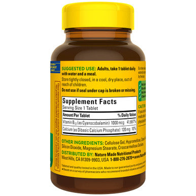 Nature Made Vitamin B12 1000 Mcg Dietary Supplement For Energy Metabolism Support 160 Time Release Tablets 160 Day Supply