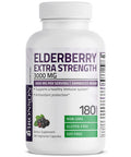 Bronson Elderberry Extra Strength 3000 MG, Sambucus Nigra 3000 MG , Supports Healthy Immune System & Antioxidant Protection, Non GMO, 180 Vegetarian Capsules