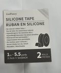 Lotfancy Medical Silicone Tape, 2Rolls 1 5.5 Yds, Waterproof Adhesive Surgical Tape, Soft Skin Tape For Surgery First Aid, Wound, Bandage And Sensitive Skin