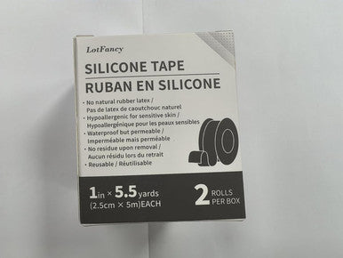 Lotfancy Medical Silicone Tape, 2Rolls 1 5.5 Yds, Waterproof Adhesive Surgical Tape, Soft Skin Tape For Surgery First Aid, Wound, Bandage And Sensitive Skin