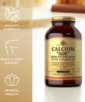 Solgar Calcium "600" - 240 Tablets Pack Of 2 - From Oyster Shell With Vitamin D3 - Non-Gmo Gluten Free Dairy Free - 240 Total Servings