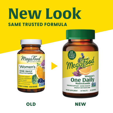 MegaFood Women'S One Daily Multivitamin For Women - With Iron B Complex Vitamin C Vitamin D Biotin And More - Plus Real Food - Immune Support Supplement - Bone Health - Vegetarian - 30 Tabs