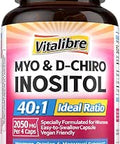 Inositol Supplement MyoInositol and DChiro Inositol Fertility Supplements for Women 401 Ideal Ratio Hormone Balance and Ovarian Support 80 Vegan Capsules