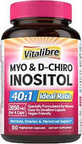 Inositol Supplement MyoInositol and DChiro Inositol Fertility Supplements for Women 401 Ideal Ratio Hormone Balance and Ovarian Support 80 Vegan Capsules