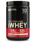 Optimum Nutrition Gold Standard 100% Whey Muscle Building And Recovery Protein Powder With Naturally Occurring Glutamine And Bcaa Amino Acids Vanilla Ice Cream Flavour 10 Servings 300G
