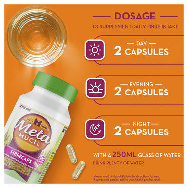 Metamucil Daily Fibre Supplement Fibre Caps 300 Capsules