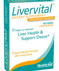 Livervital, Liver Health And Support, 60Ct, Reduces Build Up Of Toxins In The Liver, Helps Maintain Liver Health And Support Detox, Original Herbal Formula, Vegetarian
