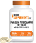BulkSupplements Pygeum Africanum Extract Capsules - Herbal Supplement, from Pygeum Africanum Bark - 1 Pygeum 500mg Capsule , Vegan & (120 Veg Capsules)