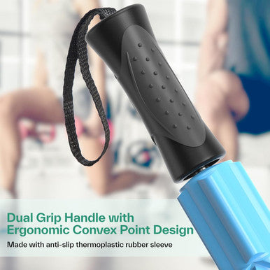 Muscle Roller Stick, Sportneer Handheld Eva Foam Roller Massage Stick Leg Roller Body Massage Stick Tools For Athletes/Runners Relief Muscle Soreness Cramping And Tightness Help Legs And Back Recovery