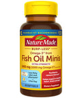 Nature Made Extra Strength Burp Less Omega 3 Fish Oil 1400 Mg Minis Fish Oil Supplements As Ethyl Esters For Healthy Heart Brain And Eyes Support 60 Softgels 30 Day Supply