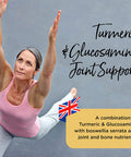Healthspan Turmeric & Glucosamine Joint Support | 60 Tablets | Joint & Bone Health | Added Vitamin C, Vitamin D3 & Calcium | 30mg Boswellia Serrata Extract | Sustainably Source | Vegan