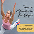 Healthspan Turmeric & Glucosamine Joint Support | 60 Tablets | Joint & Bone Health | Added Vitamin C, Vitamin D3 & Calcium | 30mg Boswellia Serrata Extract | Sustainably Source | Vegan