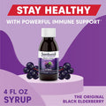 Sambucol Black Elderberry Syrup - Sambucus Elderberry Syrup, Black Elderberry Liquid, Immune Support, Elderberry Syrup For Kids And Adults, High Antioxidants, Gluten - Original Formula, 4 Fl Oz