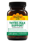 Country Life Thyro-Max Support Rapid Release Key Ingredients For Thyroid Health 60 Tablets Certified Gluten Free Certified Vegan