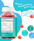 Belive Biotin Gummies With Multivitamins, Folate, Inositol Supports Hair Growth, Healthy Skin & Nails Vegan, Pectin Based Strawberry Flavor (1)