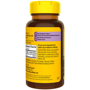 Nature Made Extra Strength Biotin 2500 Mcg Dietary Supplement For Healthy Hair Skin & Nail Support 150 Softgels 150 Day Supply