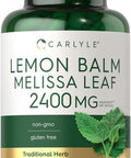 Carlyle Lemon Balm Capsules | 200 Count | Non-GMO and Gluten Formula | Melissa Leaf Traditional Herbal Supplement | Super Concentrated Extract