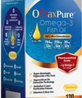 LABO Nutrition OmaxPure Omega 3 Fish Oil 1125mg Omega3 120 Count Pharmaceutical Grade High Potency Better Absorbed Supercritical CO2 Extracted rTG Form for Heart Joint Brain Immune Health