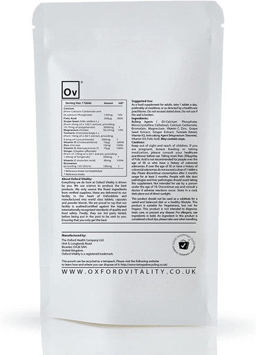 Uric Acid Support with Turmeric, Ginger, Bromelain, Vitamins & Minerals | Food Supplements for Men and Women by Oxford Vitality (120)