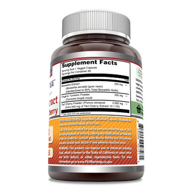 Amazing Formulas Boswellia Extract Turmeric And Tart Cherry 2400Mg Veggie Capsules | Non-Gmo | Gluten Free | Made In Usa | Ideal For Vegetarians (60)