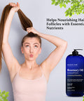 Majestic Pure Rosemary Oil Shampoo for Hair Growth - Volumizing & Nourishing Shampoo - with Vitamin E & Argan Oil - Sulfate Free, for Men & Women - 16 fl oz