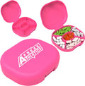 Pill Box - Pill Organiser - Travel Pill Case Pill Holder for Purse, Compact Medicine Container, Portable Vitamin Case (Pink)