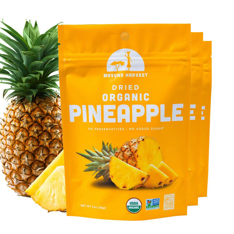 Mavuno Harvest Organic Dried Fruit Variety Pack | Dried Mango, Papaya, Pineapple, Banana, Jackfruit, & Tropical Mix | Healthy, Vegan, No Sugar Added, Non GMO Snacks for Kids & Adults | 2 Ounce, 6 Pack