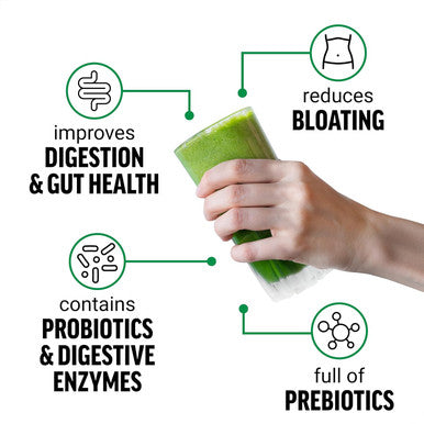 Force Factor Smarter Greens Superfoods Powder to Support Digestion Gut Health Bloating Greens Powder with Probiotics Prebiotics Digestive Enzymes & Adaptogens Pomegranate Berry 30 Servings