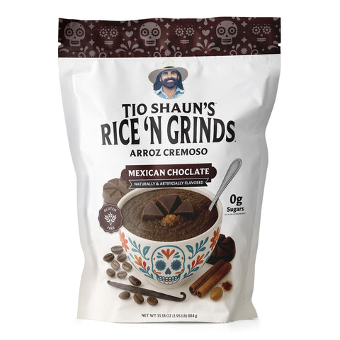 Pride Foods El Especial del TÃ­oShaun Rice 'N Grinds Arroz Cremoso - Gluten-Free, Vegan-Friendly, Hot Rice Breakfast Cereal, Quick & Easy Hot Meal, Low-Fat Comfort Food, Arroz Con Leche