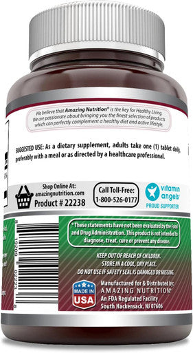 Amazing Nutrition Formulas Chelated Magnesium 250mg 180 Tablets Supplement | Non-GMO | Gluten | Made in USA