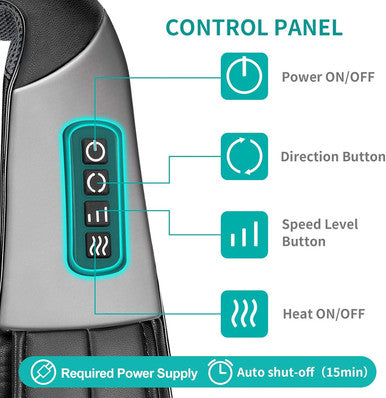 Nekteck Shiatsu Neck And Back Massager With Soothing Heat, Electric Deep Tissue 3D Kneading Massage Pillow For Shoulder, Leg, Body Muscle Pain Relief, Home, Office, And Car Use