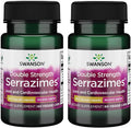 Swanson Optimum Potency Serrazimes 40000 Units 40000 Units 60 Veg Capsules Enzyme (2 Pack)