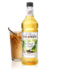 Monin - Honey Syrup, Smooth Sweet Honey Flavor, Great for Teas, Lemonades, Cocktails, & Coffee, Gluten-Free, Non-GMO (1 Liter)