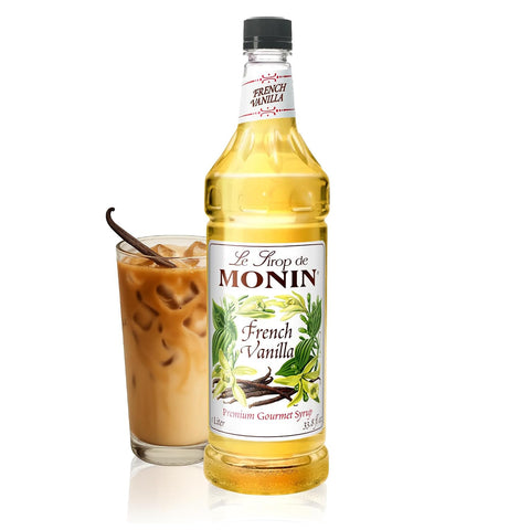 Monin - Honey Syrup, Smooth Sweet Honey Flavor, Great for Teas, Lemonades, Cocktails, & Coffee, Gluten-Free, Non-GMO (1 Liter)