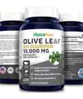 NusaPure Olive Leaf Extract (Non-GMO) 15000 mg - 20% Oleuropein - Vegetarian - Super Strength - No Oil